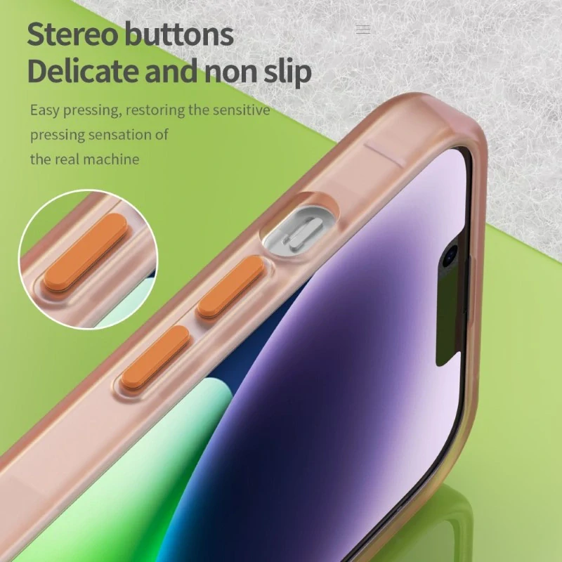 Kryt na iPhone 14 gumový Candy (podpora MagSafe) oranžový