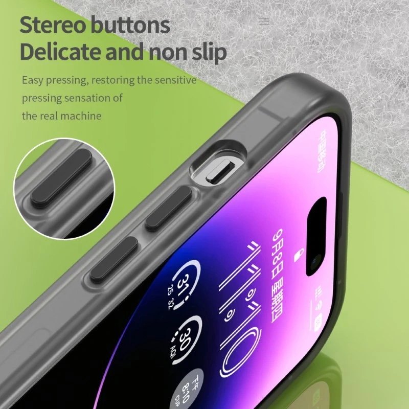 Kryt na iPhone 14 Pro gumový Candy (podpora MagSafe) černý