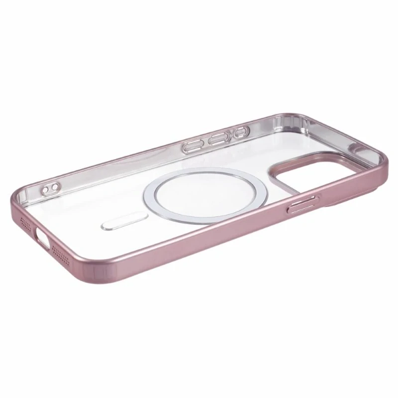 Kryt na iPhone 14 Pro gumový s podporou MagSafe růžový