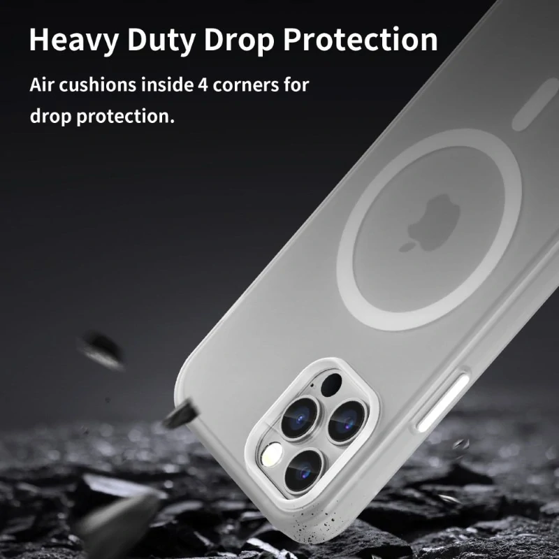 Kryt na iPhone 12 / 12 Pro gumový Candy (podpora MagSafe) bílý
