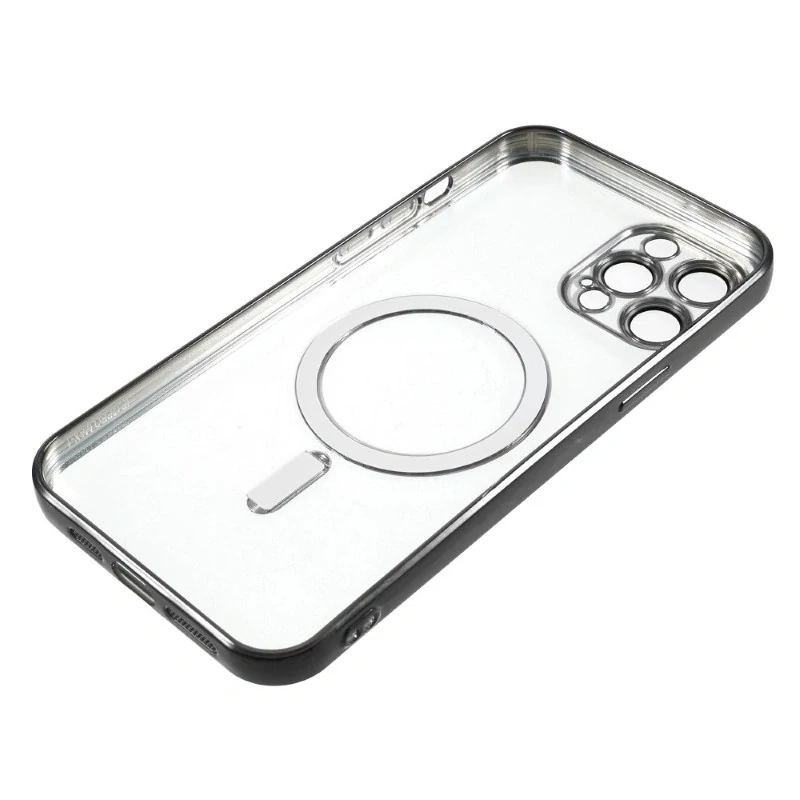 Kryt na iPhone 12 / 12 Pro gumový s podporou MagSafe černý