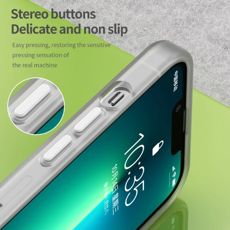 Kryt na iPhone 13 Pro Max gumový Candy (podpora MagSafe) bílý