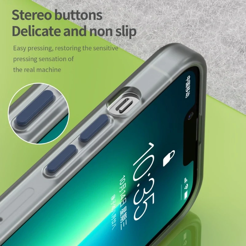 Kryt na iPhone 13 Pro Max gumový Candy (podpora MagSafe) tměvě modrý