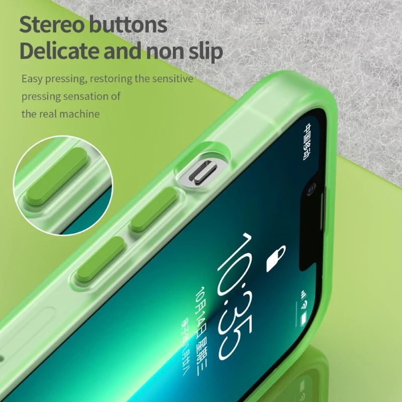 Kryt na iPhone 13 Pro Max gumový Candy (podpora MagSafe) zelený