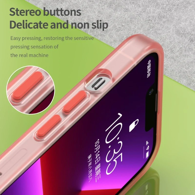 Kryt na iPhone 13 Pro Max gumový Candy (podpora MagSafe) červený