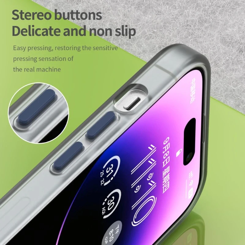 Kryt na iPhone 14 Pro Max gumový Candy (podpora MagSafe) tmavě modrý