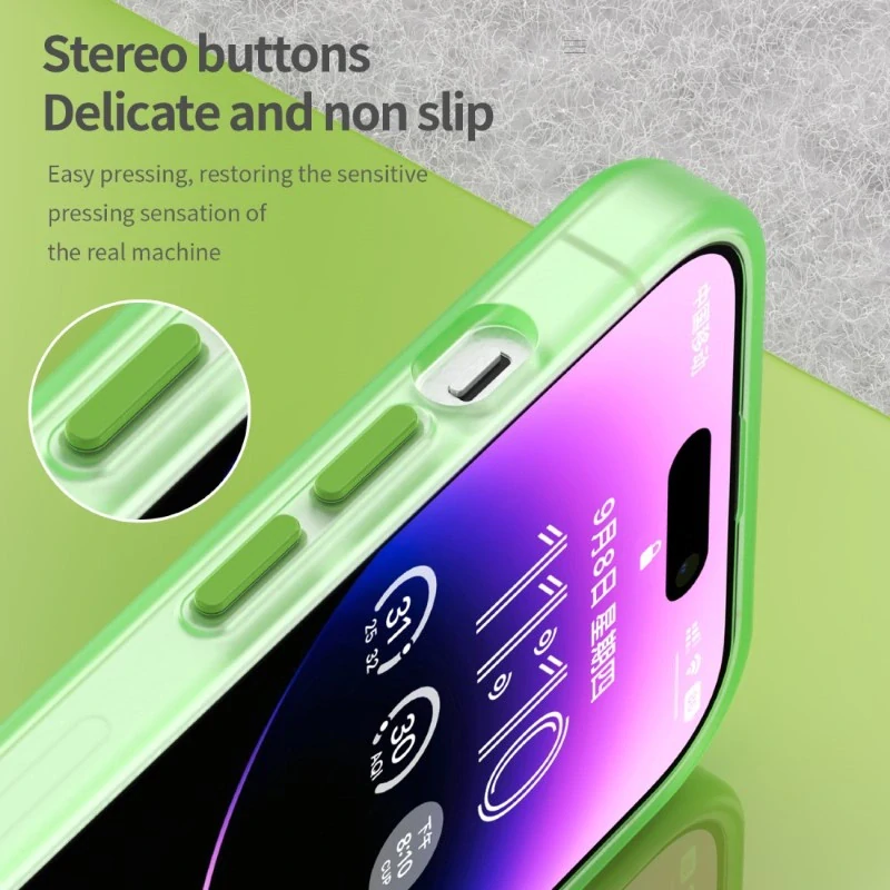 Kryt na iPhone 14 Pro Max gumový Candy (podpora MagSafe) zelený