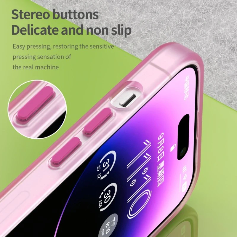 Kryt na iPhone 14 Pro Max gumový Candy (podpora MagSafe) růžový