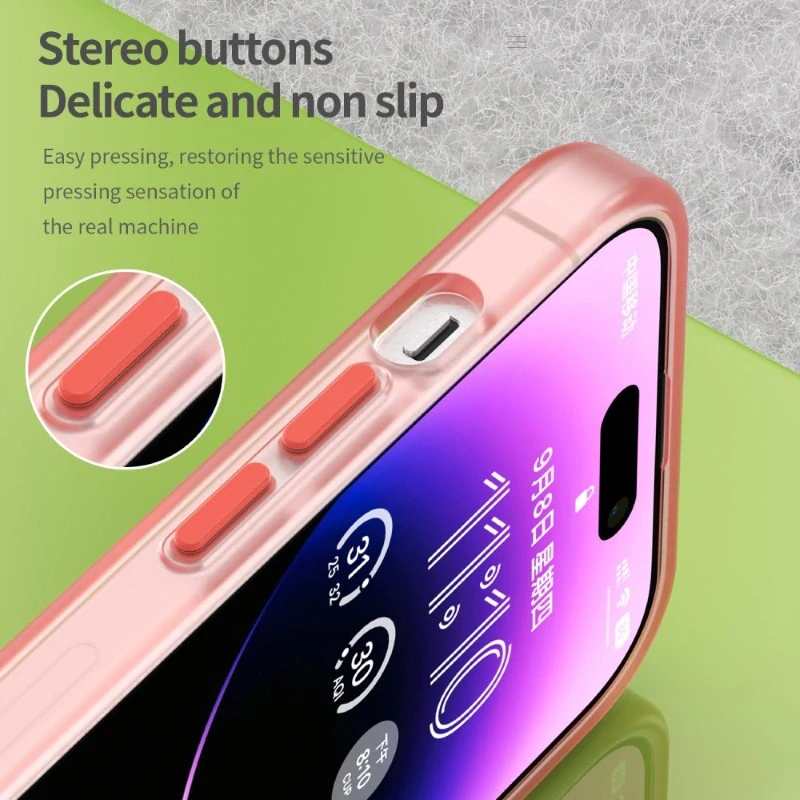 Kryt na iPhone 14 Pro Max gumový Candy (podpora MagSafe) červený