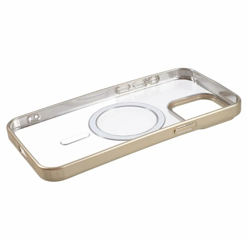 Kryt na iPhone 14 Pro Max gumový s podporou MagSafe zlatý