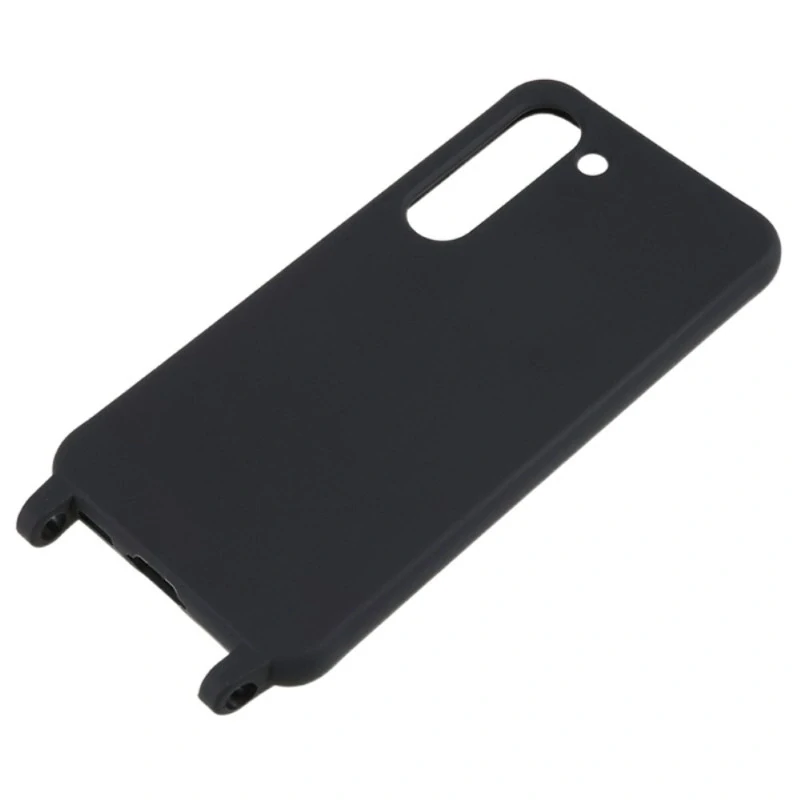 Kryt na Samsung Galaxy S23 gumový se šňůrkou na krk černý