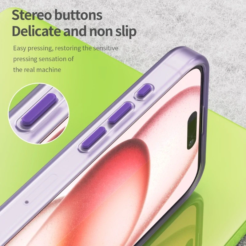 Kryt na iPhone 15 Pro Max gumový Candy (podpora MagSafe) fialový