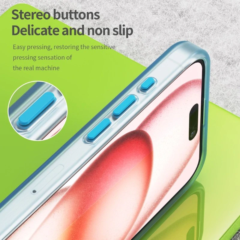 Kryt na iPhone 15 Pro Max gumový Candy (podpora MagSafe) modrý