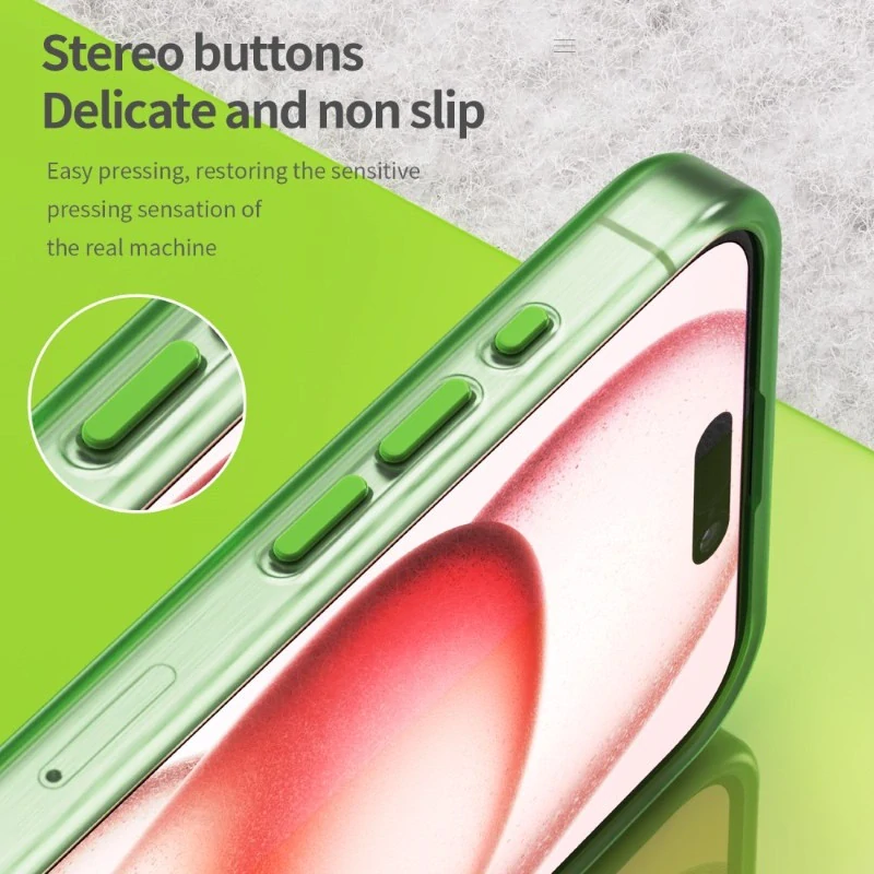 Kryt na iPhone 15 Pro Max gumový Candy (podpora MagSafe) zelený