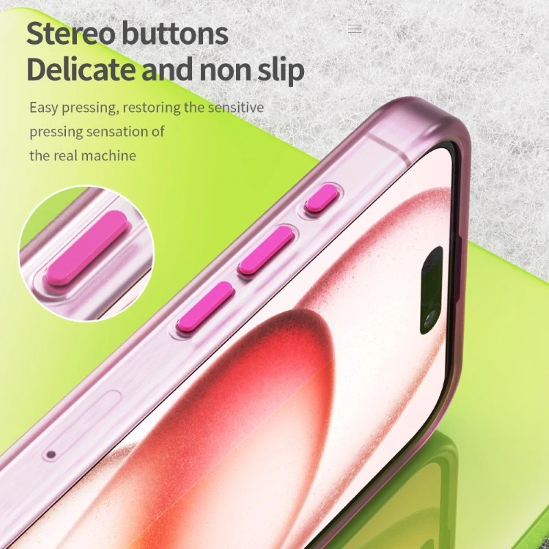 Kryt na iPhone 15 Pro Max gumový Candy (podpora MagSafe) růžový