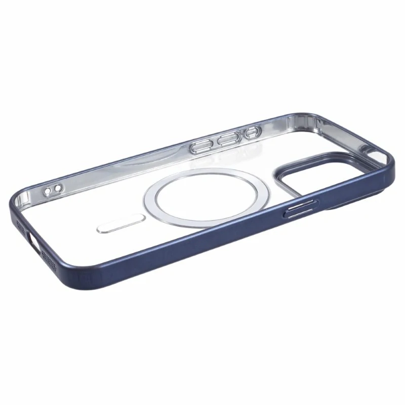 Kryt na iPhone 15 Pro Max gumový s podporou MagSafe modrý