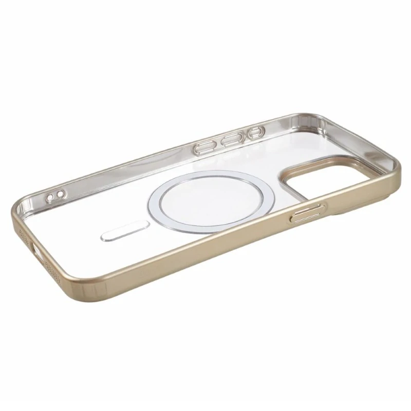 Kryt na iPhone 15 Pro Max gumový s podporou MagSafe zlatý