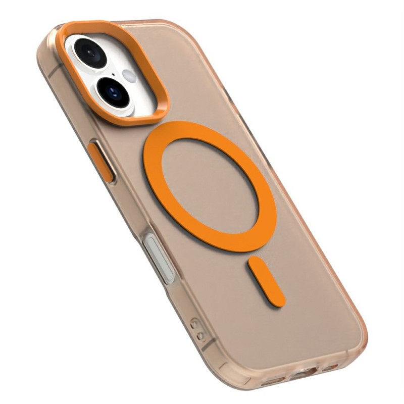 Kryt na iPhone 16 gumový Candy (podpora MagSafe) oranžový