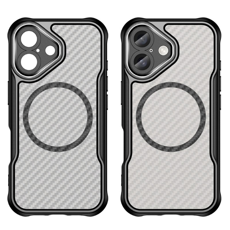 Kryt na iPhone 16 odolný Carbon s podporou Magsafe čirý