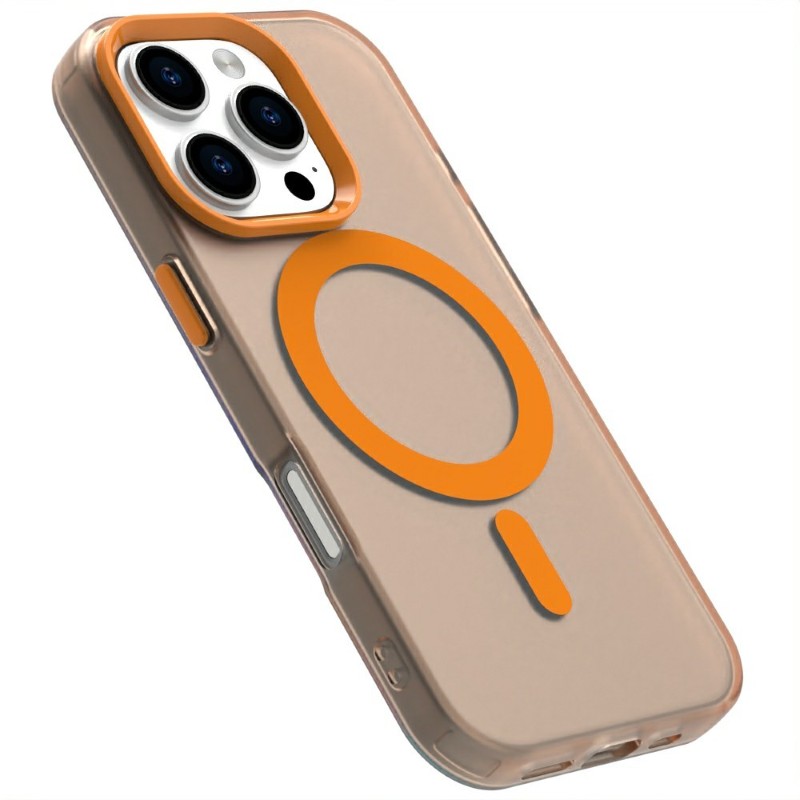 Kryt na iPhone 16 Pro gumový Candy (podpora MagSafe) oranžový