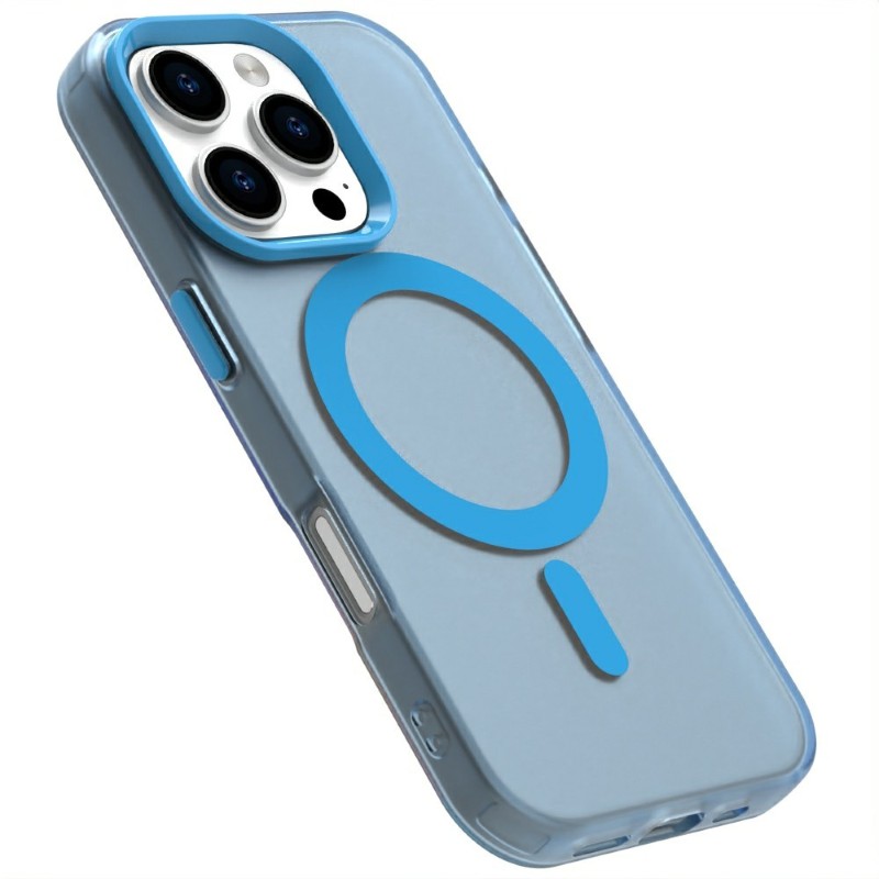 Kryt na iPhone 16 Pro gumový Candy (podpora MagSafe) modrý