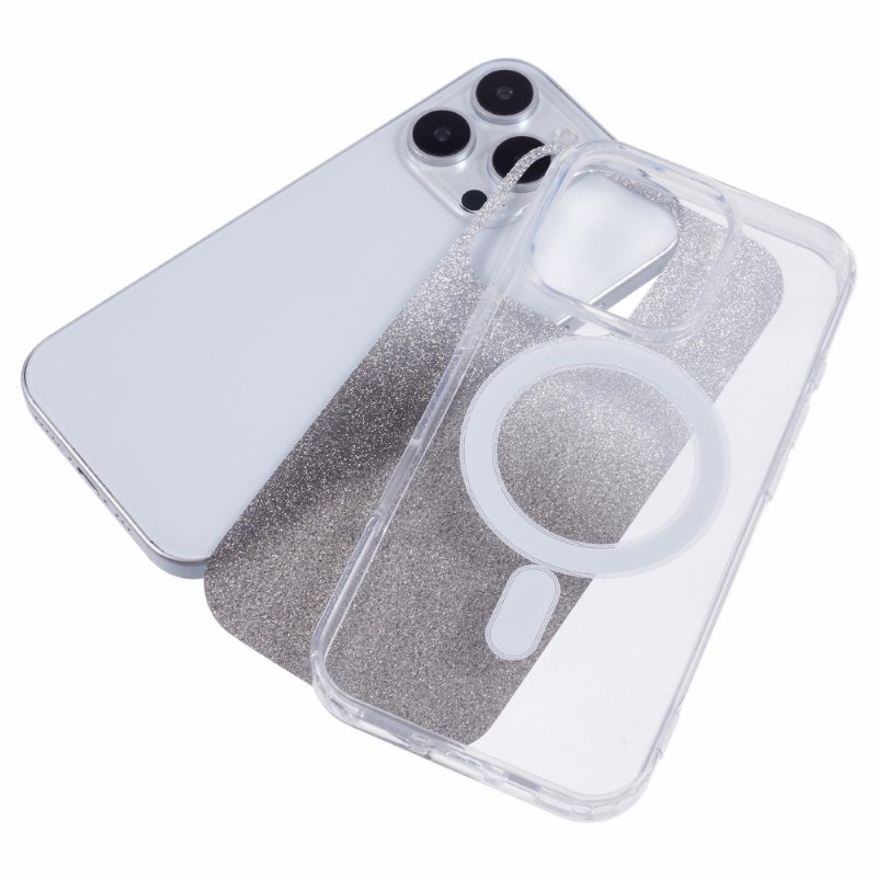 Kryt na iPhone 16 Pro Glitter s podporou MAGSAFE černý