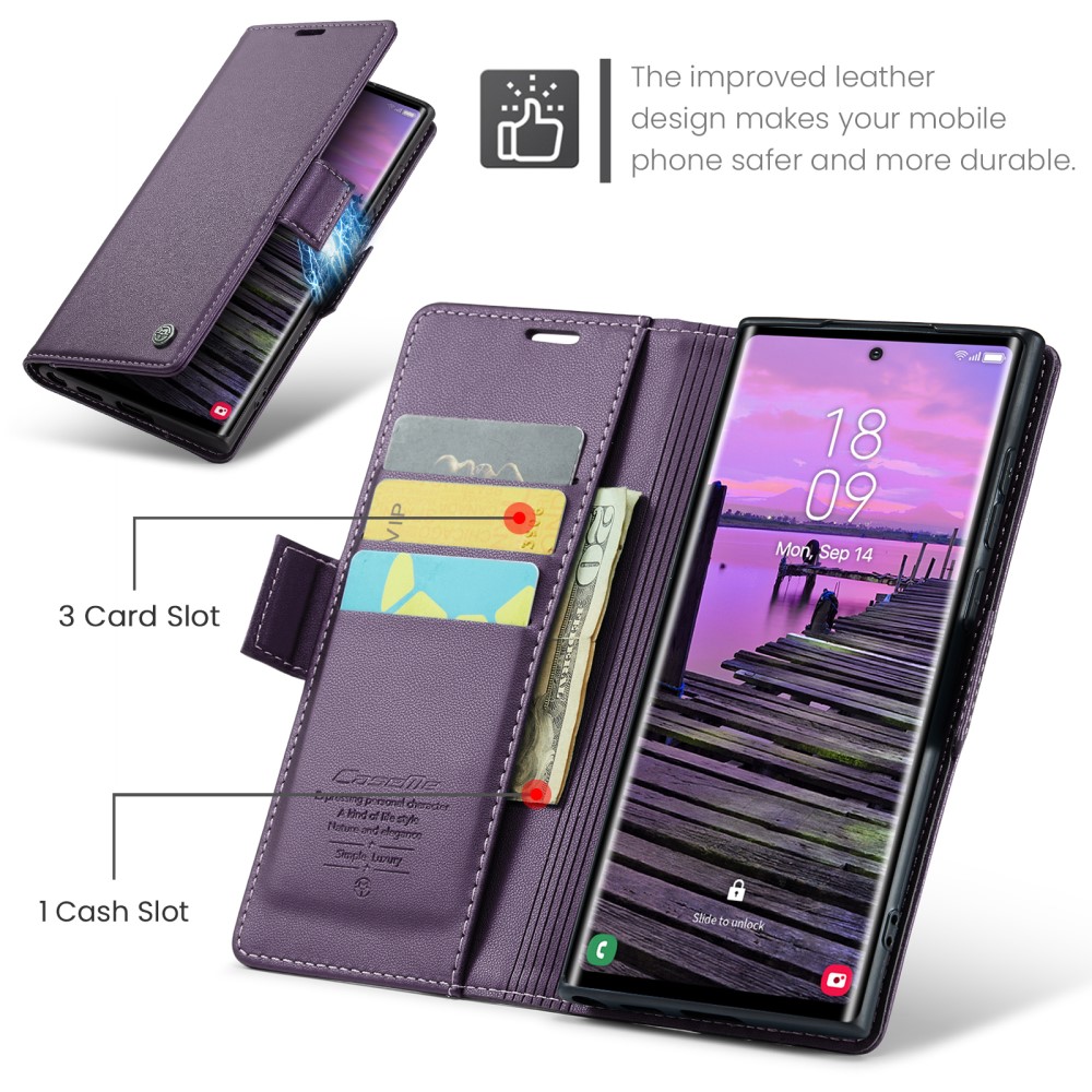 Pouzdro na Samsung Galaxy S25 Ultra CASEME smooth fialové