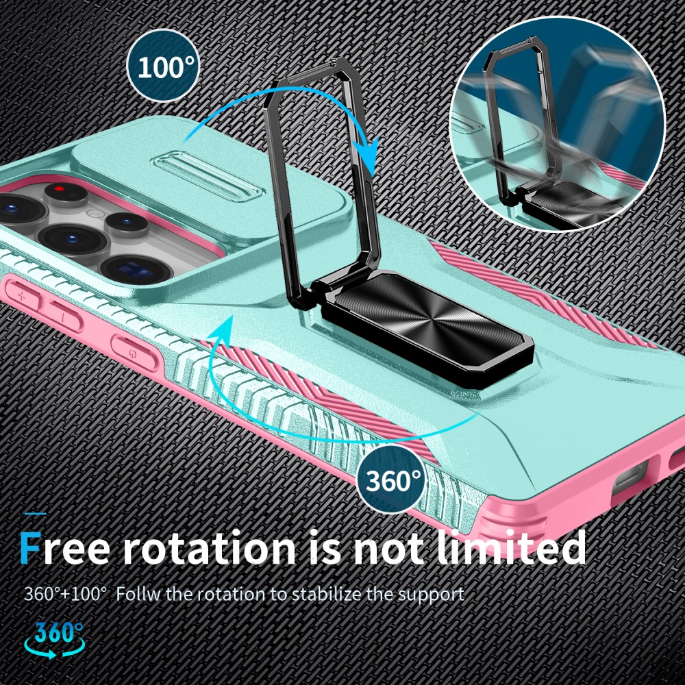 Kryt na Samsung Galaxy S25 Ultra odolný s krytkou na fotoaparát světle modrý