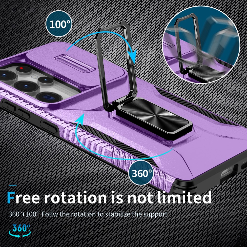 Kryt na Samsung Galaxy S25 Ultra odolný s krytkou na fotoaparát fialový