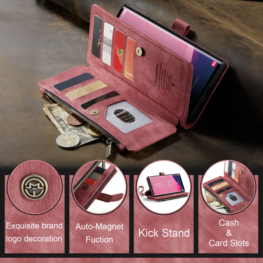 Pouzdro na Samsung Galaxy S25 Ultra CASEME Deluxe červené