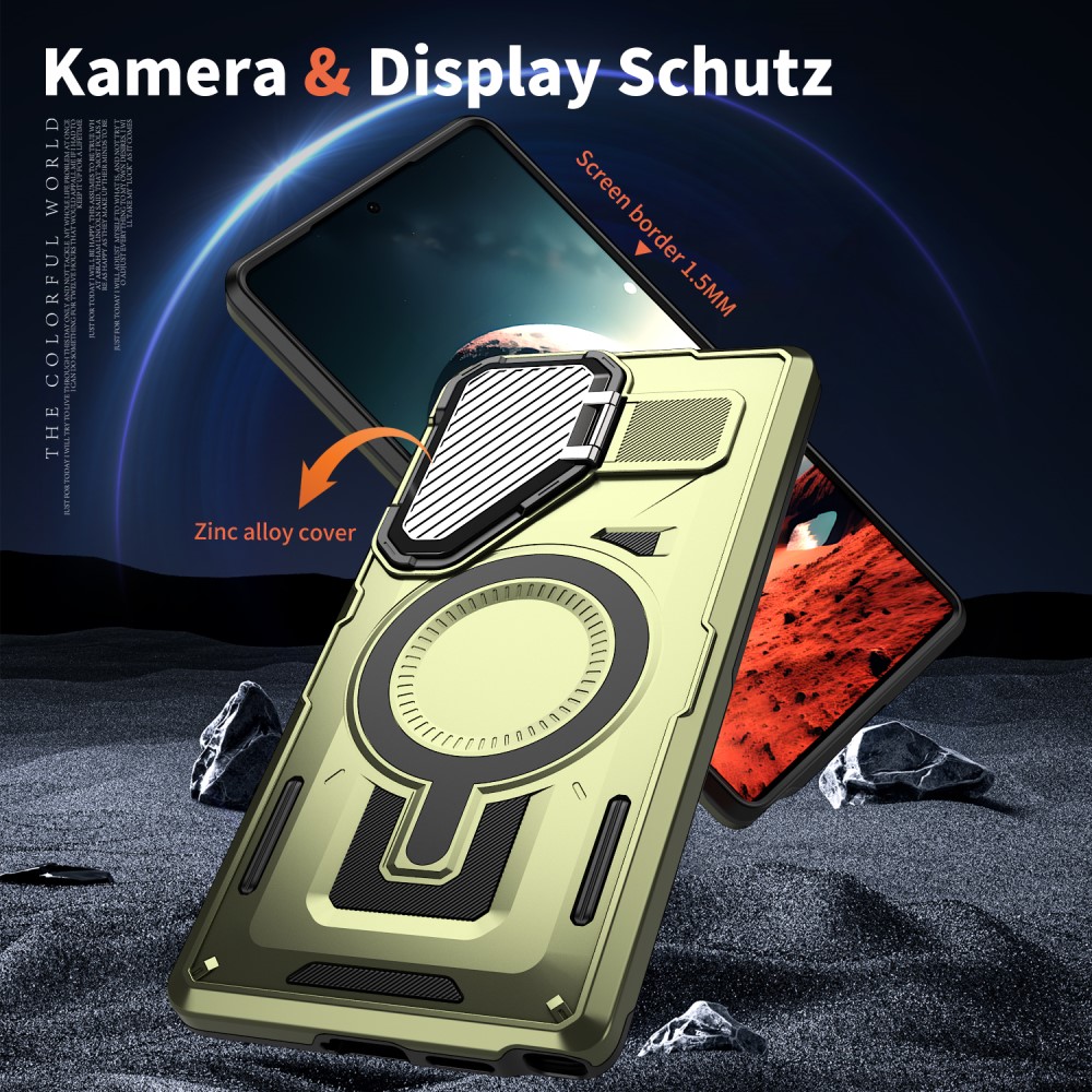 Kryt na Samsung Galaxy S25 Ultra s krytkou na fotoaparát zelený