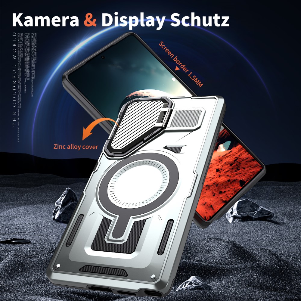 Kryt na Samsung Galaxy S25 Ultra s krytkou na fotoaparát stříbrný