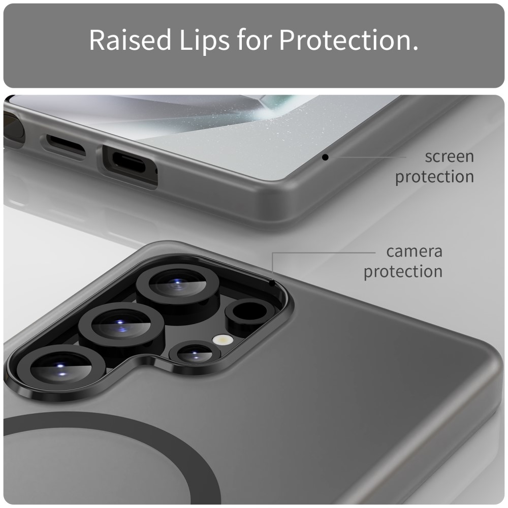 Kryt na Samsung Galaxy S25 Ultra gumový Magnetic (podpora MagSafe) černý