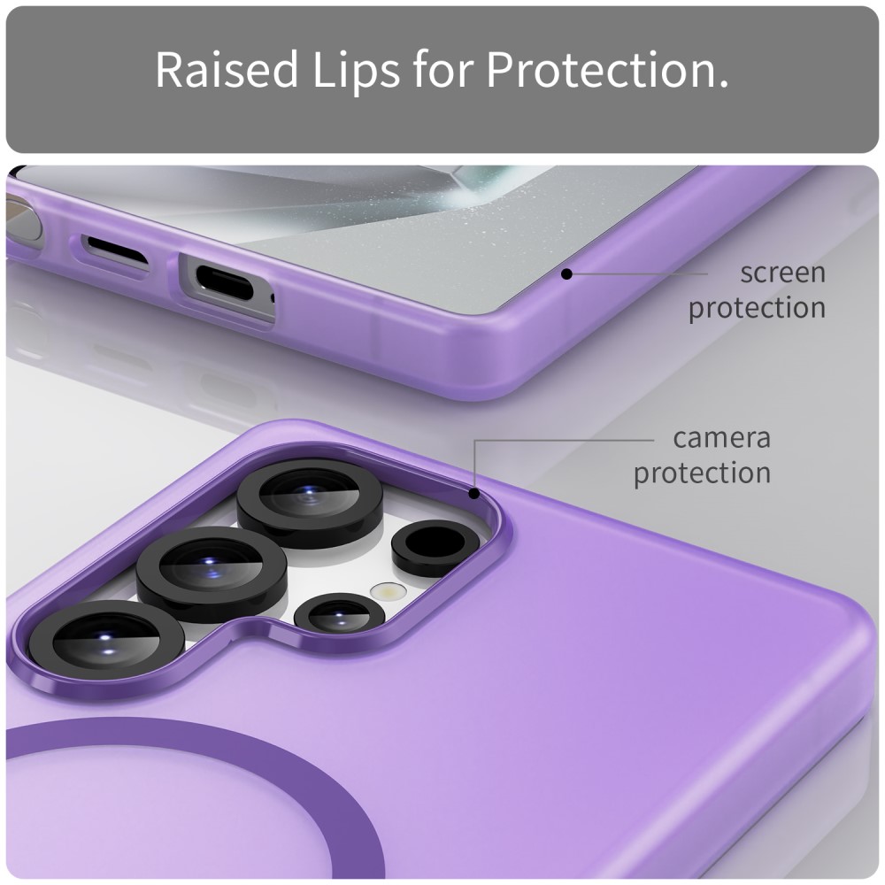 Kryt na Samsung Galaxy S25 Ultra gumový Magnetic (podpora MagSafe) fialový