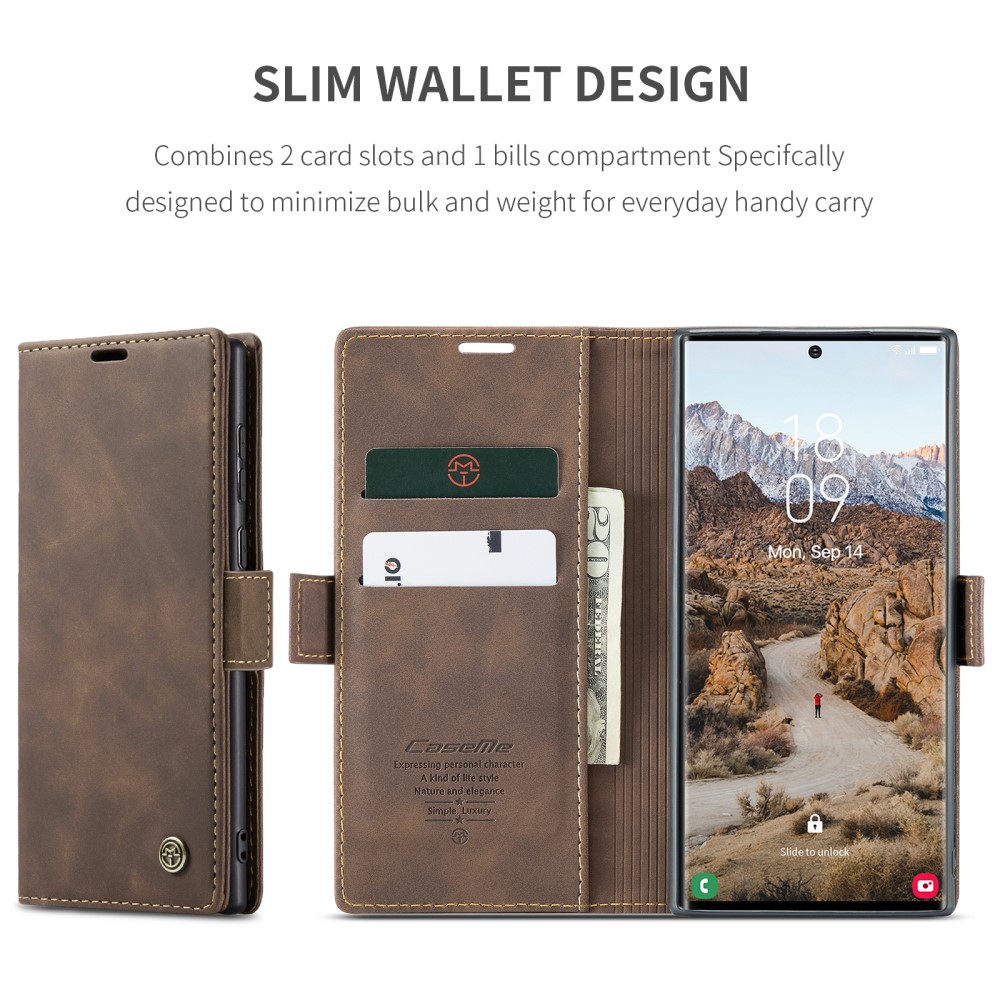 Pouzdro na Samsung Galaxy S25 Ultra CASEME hnědé