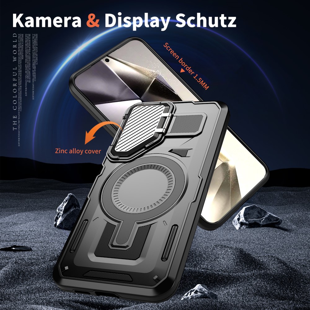 Kryt na Samsung Galaxy S25 s krytkou na fotoaparát černý