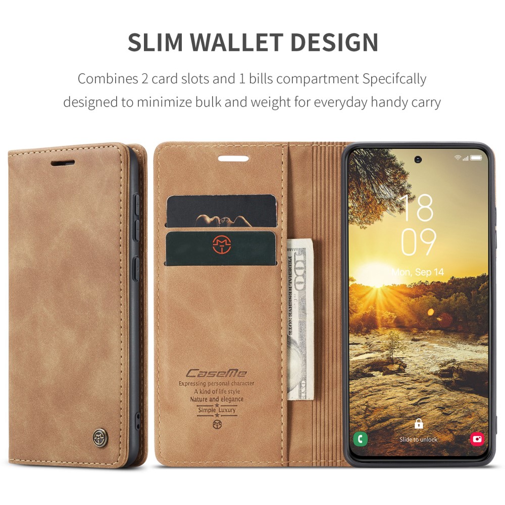 Pouzdro na Samsung Galaxy S25 CASEME světle hnědé