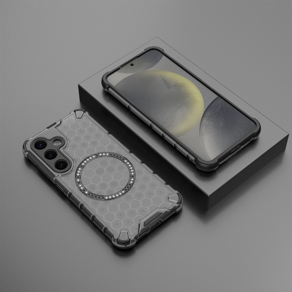 Kryt na Samsung Galaxy S24 odolný Honeycomb s podporou Magsafe šedý