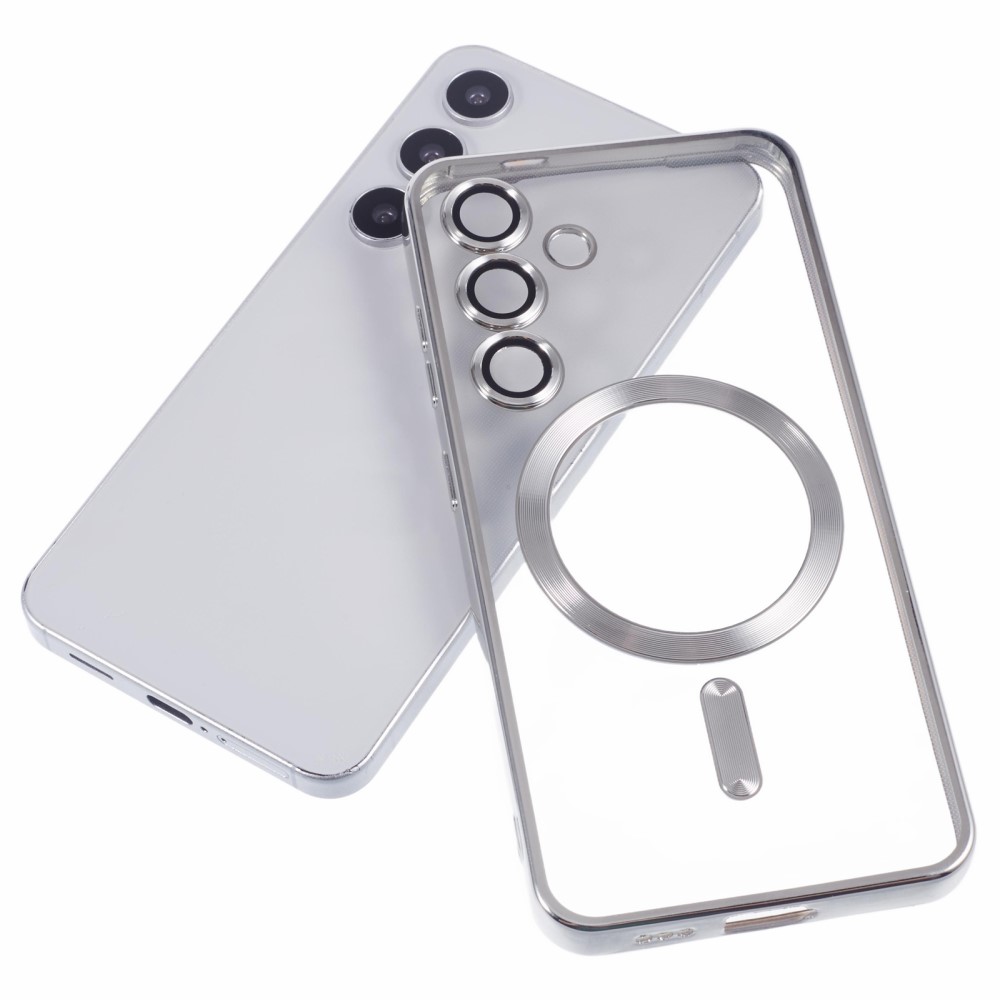 Kryt na Samsung Galaxy S24 s podporou MAGSAFE stříbrný