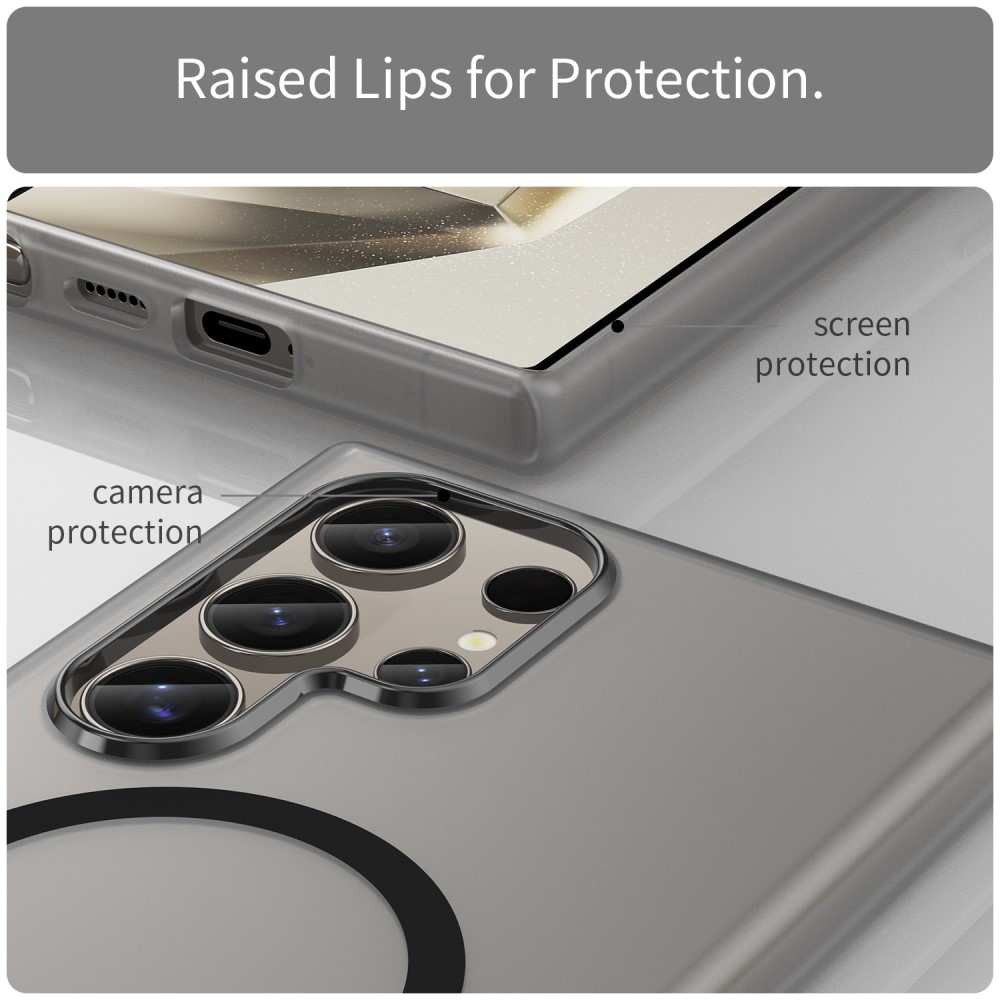 Kryt na Samsung Galaxy S23 Ultra gumový Magnetic (podpora MagSafe) černý