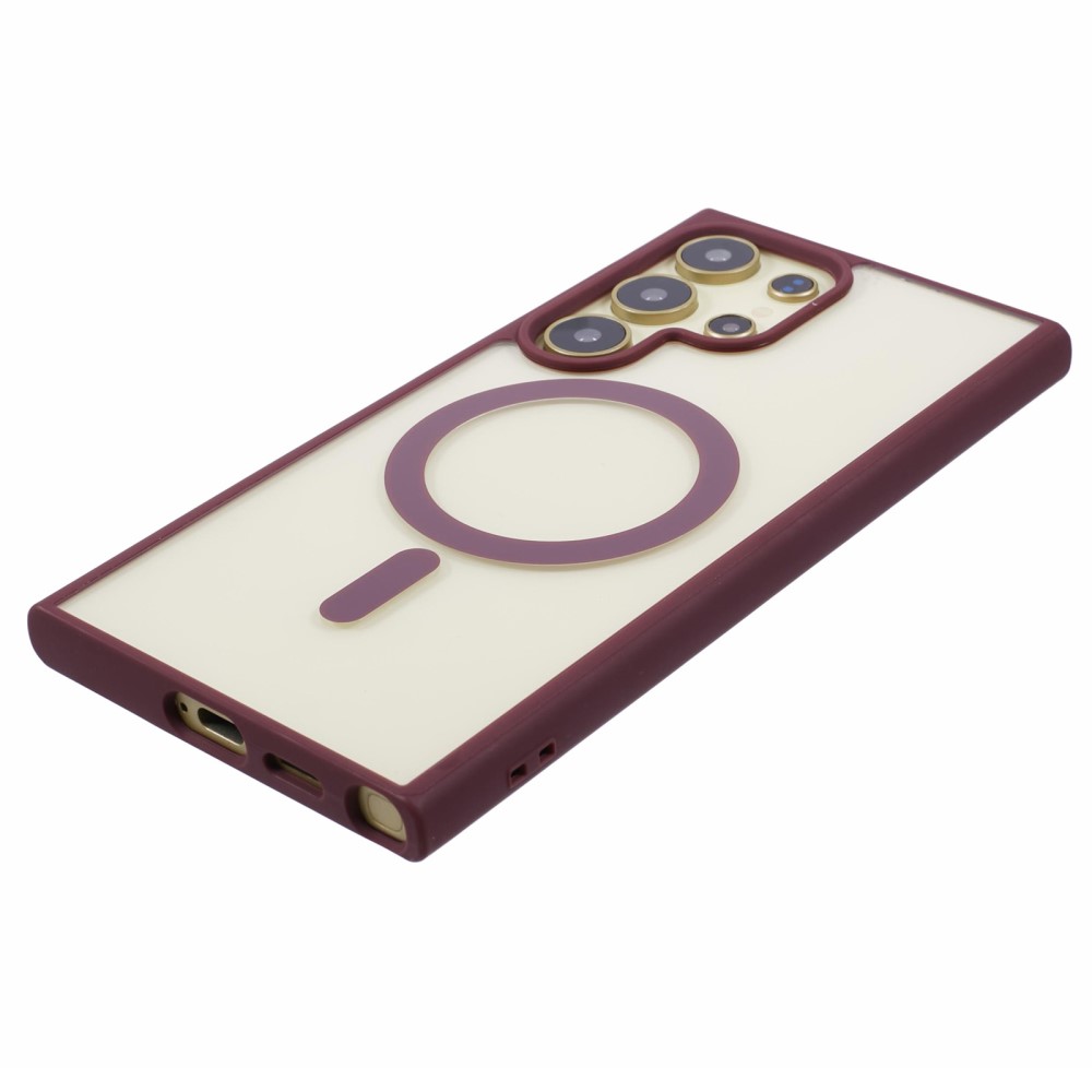 Kryt na Samsung Galaxy S23 Ultra matný s podporou MagSafe vínový