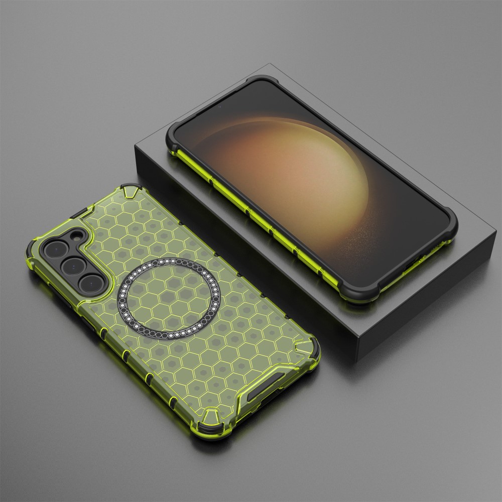 Kryt na Samsung Galaxy S23 odolný Honeycomb s podporou Magsafe zelený