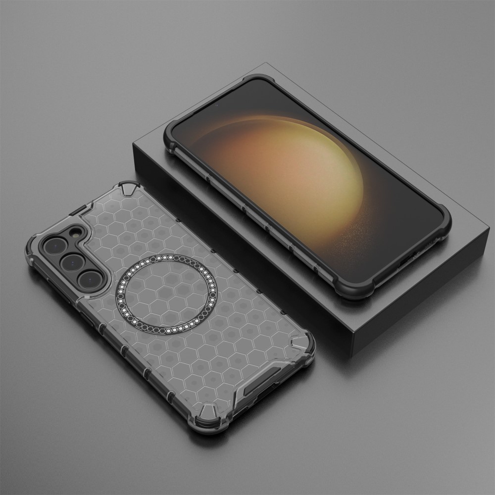 Kryt na Samsung Galaxy S23 odolný Honeycomb s podporou Magsafe šedý