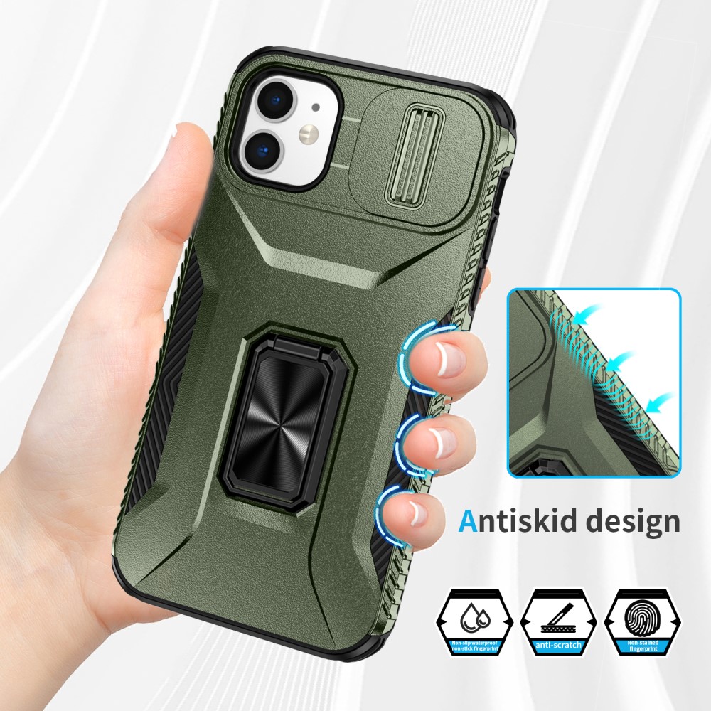 Kryt na iPhone 11 s krytkou na fotoaparát zelený