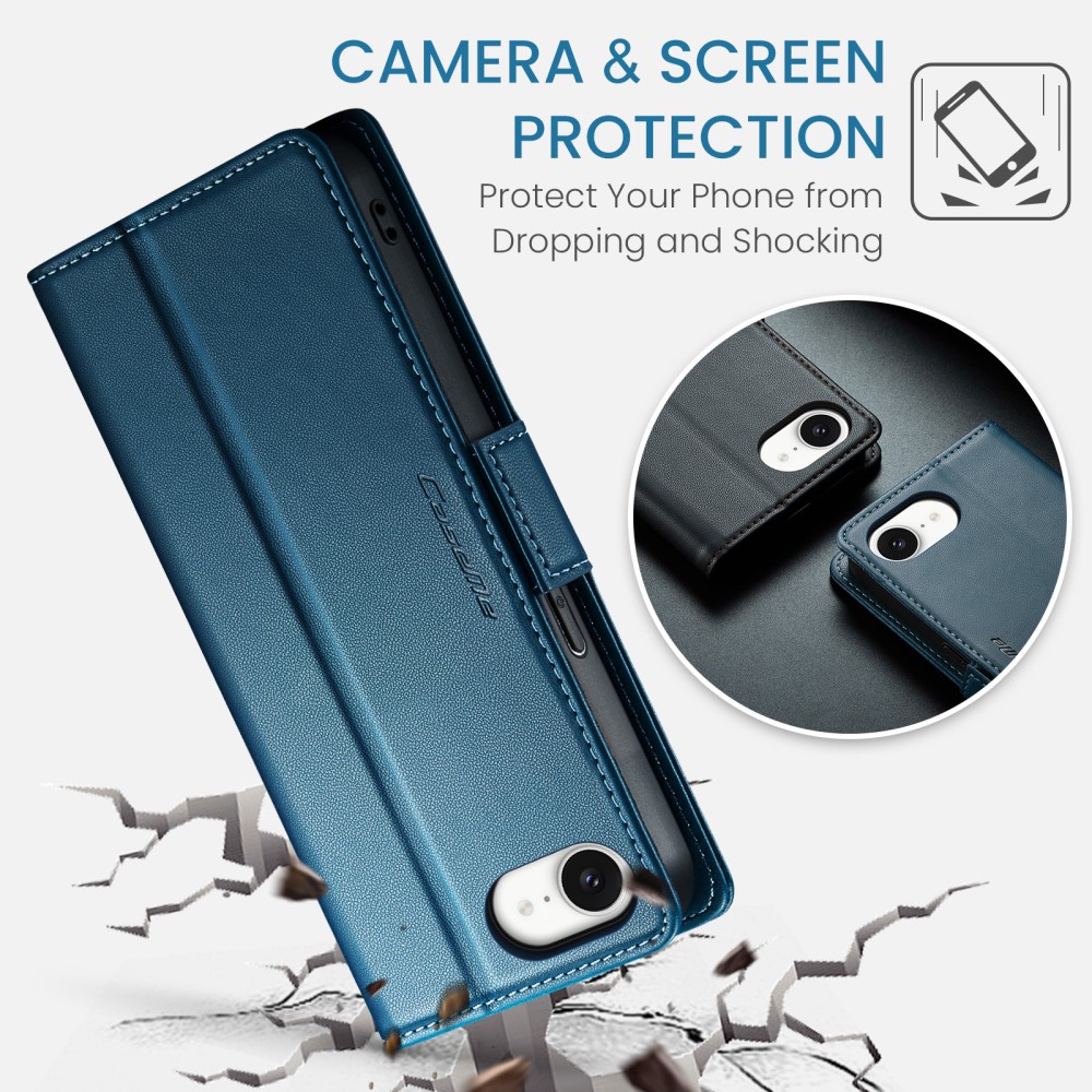 Pouzdro na iPhone 16E CASEME Smooth modré