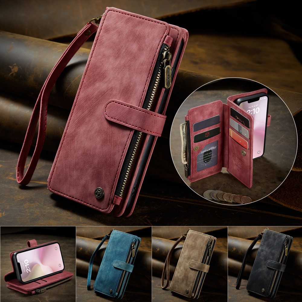 Pouzdro pro iPhone 16E CASEME Luxury Double Layer červené