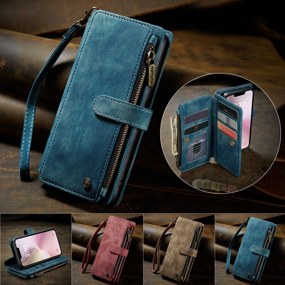 Pouzdro pro iPhone 16E CASEME Luxury Double Layer modré