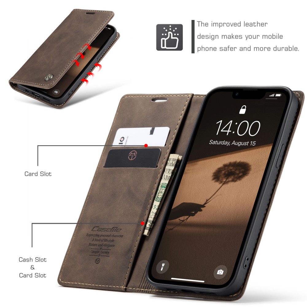 Pouzdro CASEME pro iPhone 16E hnědé