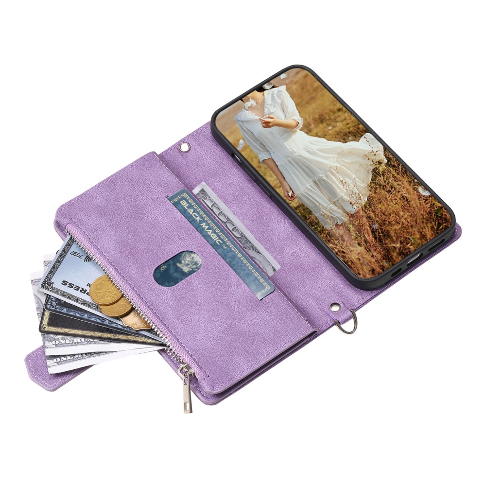 Pouzdro pro iPhone 16E Luxury Double Layer fialové