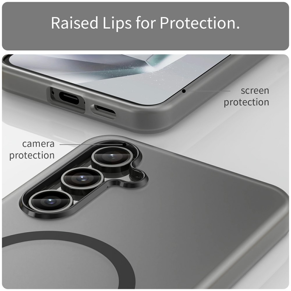 Kryt na Samsung Galaxy S24 FE gumový Magnetic (podpora MagSafe) černý